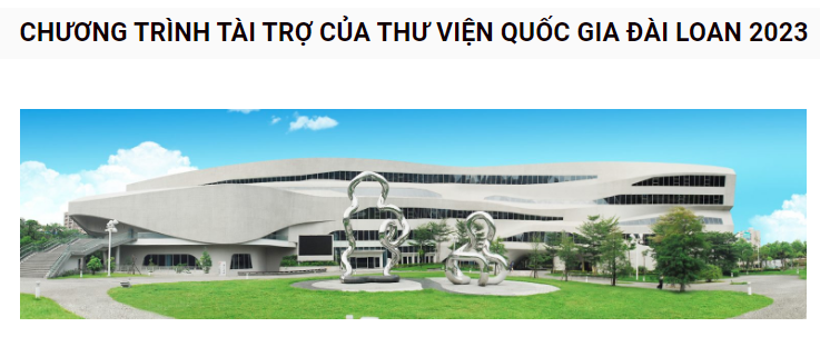 chuong trinh tai tro cua thu vien quoc gia dai loan 2023